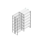 Aanbouwsectie Nedcon SF Legbordstelling 2200x970x800mm hxbxd 6 niveaus Metaal Verzinkt 200kg Dubbel