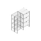 Aanbouwsectie Nedcon SF Legbordstelling 2200x970x1000mm hxbxd 4 niveaus Metaal Verzinkt 200kg Dubbel