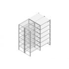 Aanbouwsectie Nedcon SF Legbordstelling 2200x970x1200mm hxbxd 6 niveaus Metaal Verzinkt 80kg Dubbel