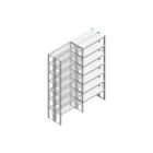 Aanbouwsectie Nedcon SF Legbordstelling 2500x970x600mm hxbxd 7 niveaus Metaal Verzinkt 200kg Dubbel