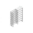 Aanbouwsectie Nedcon SF Legbordstelling 2500x970x600mm hxbxd 7 niveaus Metaal Verzinkt 85kg Dubbel