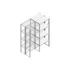 Aanbouwsectie Nedcon SF Legbordstelling 2500x970x1000mm hxbxd 4 niveaus Metaal Verzinkt 200kg Dubbel