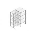 Aanbouwsectie Nedcon SF Legbordstelling 2500x970x1200mm hxbxd 4 niveaus Metaal Verzinkt 200kg Dubbel