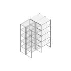 Aanbouwsectie Nedcon SF Legbordstelling 2500x970x1200mm hxbxd 5 niveaus Metaal Verzinkt 200kg Dubbel