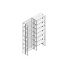 Aanbouwsectie Nedcon SF Legbordstelling 3000x970x600mm hxbxd 7 niveaus Metaal Verzinkt 200kg Dubbel