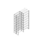 Aanbouwsectie Nedcon SF Legbordstelling 3000x970x800mm hxbxd 8 niveaus Metaal Verzinkt 200kg Dubbel