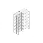 Aanbouwsectie Nedcon SF Legbordstelling 3000x970x1000mm hxbxd 6 niveaus Metaal Verzinkt 80kg Dubbel