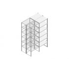 Aanbouwsectie Nedcon SF Legbordstelling 3000x970x1200mm hxbxd 6 niveaus Metaal Verzinkt 80kg Dubbel