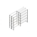 Aanbouwsectie Nedcon SF Legbordstelling 2000x1270x800mm hxbxd 5 niveaus Metaal Verzinkt 65kg Dubbel