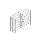 Aanbouwsectie Nedcon SF Legbordstelling 2000x1270x800mm hxbxd 6 niveaus Metaal Verzinkt 65kg Dubbel