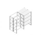 Aanbouwsectie Nedcon SF Legbordstelling 2000x1270x1200mm hxbxd 4 niveaus Metaal Verzinkt 175kg Dubbel