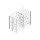 Aanbouwsectie Nedcon SF Legbordstelling 2000x1270x1200mm hxbxd 5 niveaus Metaal Verzinkt 60kg Dubbel