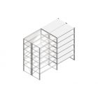 Aanbouwsectie Nedcon SF Legbordstelling 2000x1270x1200mm hxbxd 6 niveaus Metaal Verzinkt 175kg Dubbel