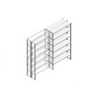 Aanbouwsectie Nedcon SF Legbordstelling 2200x1270x600mm hxbxd 6 niveaus Metaal Verzinkt 175kg Dubbel