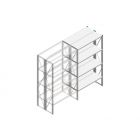 Aanbouwsectie Nedcon SF Legbordstelling 2200x1270x800mm hxbxd 4 niveaus Metaal Verzinkt 175kg Dubbel