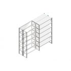 Aanbouwsectie Nedcon SF Legbordstelling 2200x1270x800mm hxbxd 6 niveaus Metaal Verzinkt 175kg Dubbel