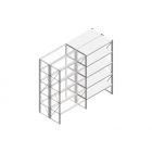 Aanbouwsectie Nedcon SF Legbordstelling 2200x1270x1000mm hxbxd 5 niveaus Metaal Verzinkt 60kg Dubbel