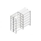 Aanbouwsectie Nedcon SF Legbordstelling 2200x1270x1000mm hxbxd 6 niveaus Metaal Verzinkt 175kg Dubbel