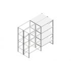 Aanbouwsectie Nedcon SF Legbordstelling 2200x1270x1200mm hxbxd 4 niveaus Metaal Verzinkt 175kg Dubbel