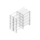 Aanbouwsectie Nedcon SF Legbordstelling 2200x1270x1200mm hxbxd 5 niveaus Metaal Verzinkt 175kg Dubbel