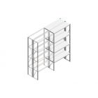 Aanbouwsectie Nedcon SF Legbordstelling 2500x1270x800mm hxbxd 4 niveaus Metaal Verzinkt 65kg Dubbel