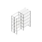 Aanbouwsectie Nedcon SF Legbordstelling 2500x1270x1000mm hxbxd 5 niveaus Metaal Verzinkt 175kg Dubbel