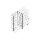 Aanbouwsectie Nedcon SF Legbordstelling 2500x1270x1000mm hxbxd 6 niveaus Metaal Verzinkt 175kg Dubbel