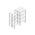 Aanbouwsectie Nedcon SF Legbordstelling 2500x1270x1200mm hxbxd 4 niveaus Metaal Verzinkt 175kg Dubbel