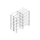 Aanbouwsectie Nedcon SF Legbordstelling 2500x1270x1200mm hxbxd 5 niveaus Metaal Verzinkt 175kg Dubbel