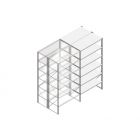 Aanbouwsectie Nedcon SF Legbordstelling 2500x1270x1200mm hxbxd 6 niveaus Metaal Verzinkt 60kg Dubbel