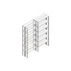 Aanbouwsectie Nedcon SF Legbordstelling 3000x1270x600mm hxbxd 6 niveaus Metaal Verzinkt 70kg Dubbel