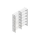 Aanbouwsectie Nedcon SF Legbordstelling 3000x1270x600mm hxbxd 6 niveaus Metaal Verzinkt 175kg Dubbel