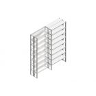 Aanbouwsectie Nedcon SF Legbordstelling 3000x1270x600mm hxbxd 8 niveaus Metaal Verzinkt 70kg Dubbel