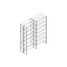 Aanbouwsectie Nedcon SF Legbordstelling 3000x1270x800mm hxbxd 7 niveaus Metaal Verzinkt 175kg Dubbel