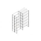 Aanbouwsectie Nedcon SF Legbordstelling 3000x1270x1000mm hxbxd 6 niveaus Metaal Verzinkt 60kg Dubbel