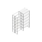 Aanbouwsectie Nedcon SF Legbordstelling 3000x1270x1000mm hxbxd 6 niveaus Metaal Verzinkt 175kg Dubbel