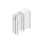 Aanbouwsectie Nedcon SF Legbordstelling 3000x1270x1000mm hxbxd 8 niveaus Metaal Verzinkt 175kg Dubbel