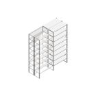 Aanbouwsectie Nedcon SF Legbordstelling 3000x1270x1000mm hxbxd 8 niveaus Metaal Verzinkt 175kg Dubbel