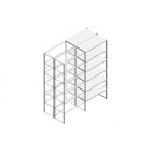 Aanbouwsectie Nedcon SF Legbordstelling 3000x1270x1200mm hxbxd 6 niveaus Metaal Verzinkt 60kg Dubbel