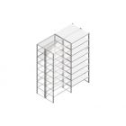 Aanbouwsectie Nedcon SF Legbordstelling 3000x1270x1200mm hxbxd 8 niveaus Metaal Verzinkt 175kg Dubbel