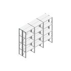 Voordeelrij Nedcon SF Legbordstelling 2500x3030x800mm hxbxd 4 niveaus Metaal Verzinkt 80kg Dubbel