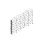 Voordeelrij Nedcon SF Legbordstelling 3000x5030x800mm hxbxd 8 niveaus Metaal Verzinkt 80kg Dubbel