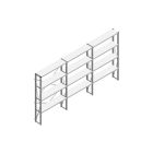 Voordeelrij Nedcon SF Legbordstelling 2000x3930x300mm hxbxd 4 niveaus Metaal Verzinkt 70kg Enkel