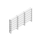 Voordeelrij Nedcon SF Legbordstelling 2000x3930x300mm hxbxd 6 niveaus Metaal Verzinkt 70kg Enkel