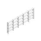 Voordeelrij Nedcon SF Legbordstelling 2200x6530x300mm hxbxd 6 niveaus Metaal Verzinkt 70kg Enkel