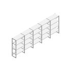 Voordeelrij Nedcon SF Legbordstelling 2200x6530x600mm hxbxd 4 niveaus Metaal Verzinkt 60kg Enkel