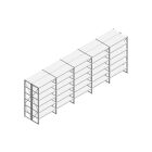 Voordeelrij Nedcon SF Legbordstelling 2200x6530x1000mm hxbxd 6 niveaus Metaal Verzinkt 60kg Dubbel