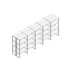 Voordeelrij Nedcon SF Legbordstelling 2500x6530x1200mm hxbxd 4 niveaus Metaal Verzinkt 60kg Dubbel