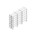 Voordeelrij Nedcon SF Legbordstelling 3000x3930x1000mm hxbxd 6 niveaus Metaal Verzinkt 60kg Dubbel