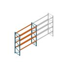 Beginsectie Nedcon Palletstelling 4000x3600x1100mm hxbxd CC15050/1006820 4niveaus 3850kg/niv